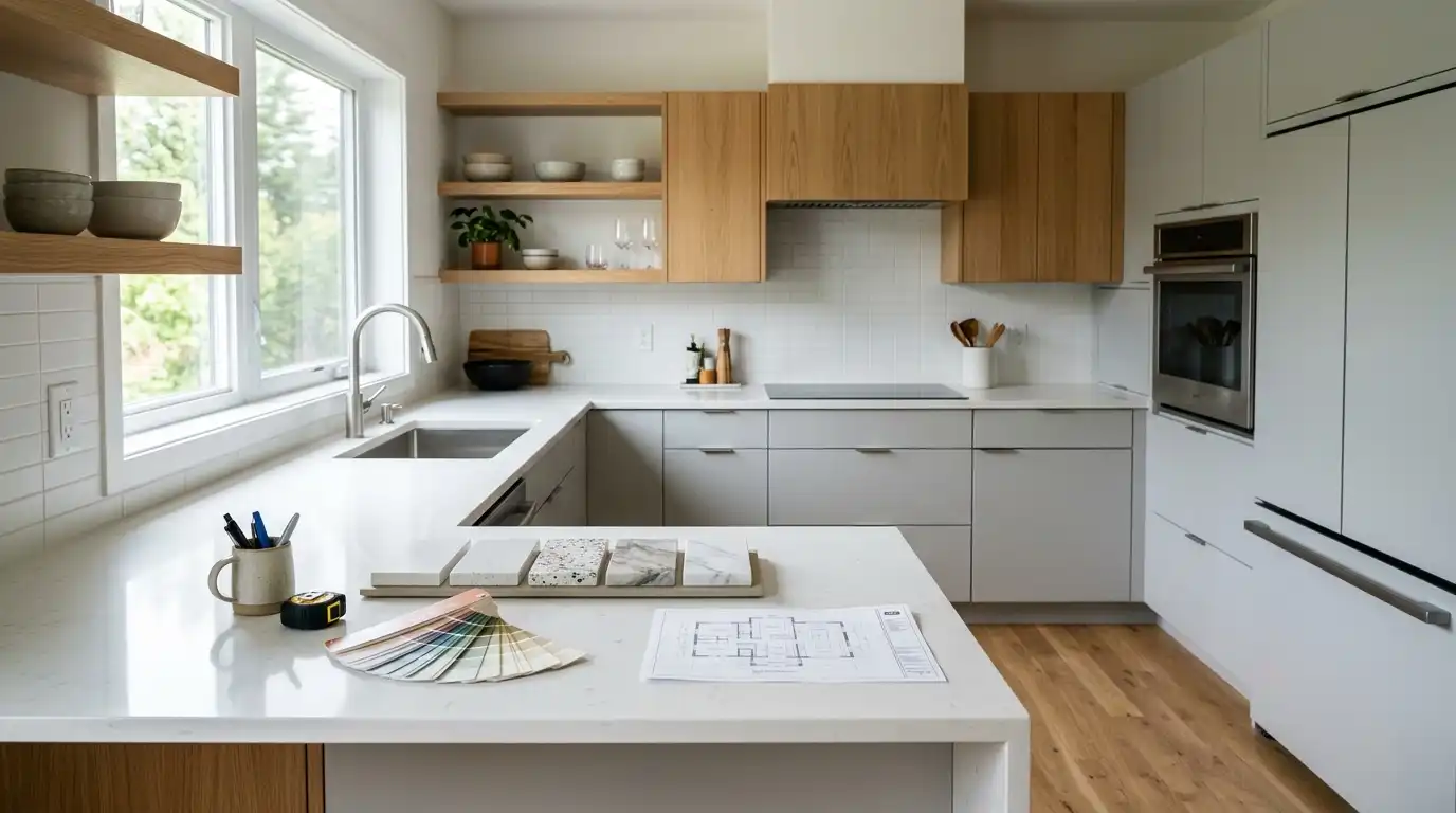 راهنمای انتخاب کابینت آشپزخانه با نمونه‌های جنس، رنگ و چیدمان.